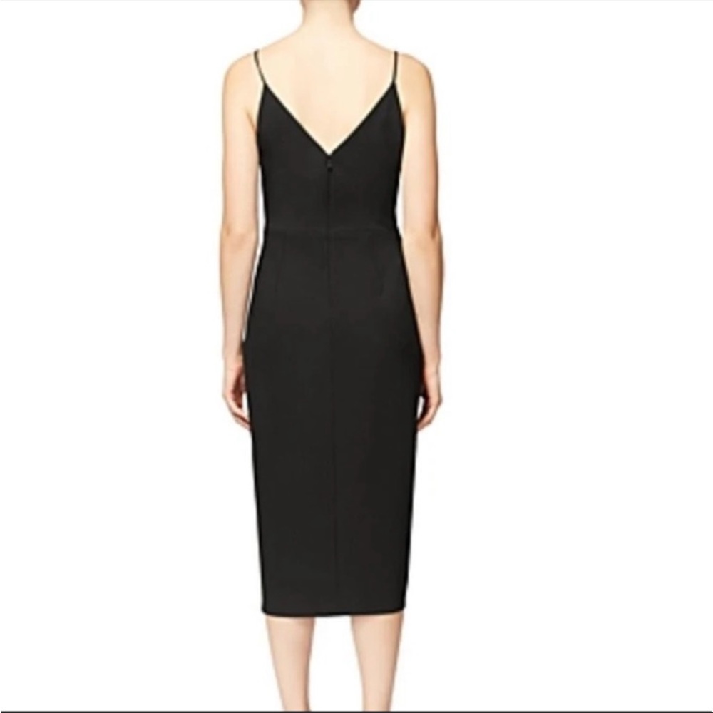 Betsey Johnson Black Faux Wrap Dress Midi 4 - Picture 2 of 7